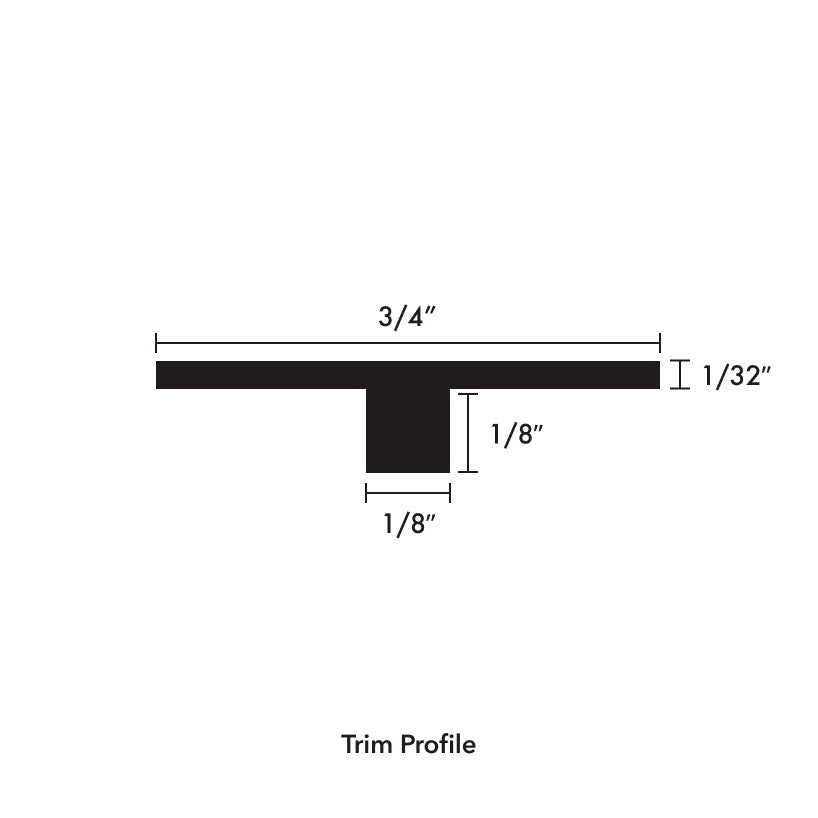 T-Shape Trim Sample (8" long)